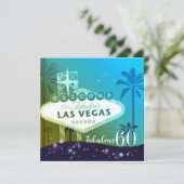 Fantastische 60 Las Vegas verjaardagsfeestje Kaart (Staand voorkant)