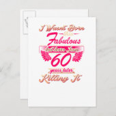 Fantastische 60e jaar verjaardagsfeest cadeau t-sh uitnodiging briefkaart (Voorkant / Achterkant)