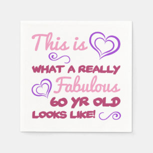 Fantastische 60e verjaardag voor vrouwen servet
