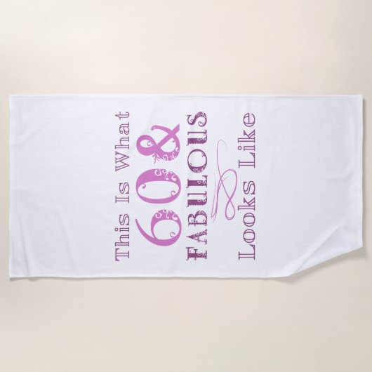 Fantastische 60ste verjaardag voor haar strandlaken (Voorkant)