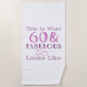 Fantastische 60ste verjaardag voor haar strandlaken (Voorkant)