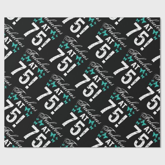 Fantastische 75e verjaardag voor haar cadeaupapier (Vlak)