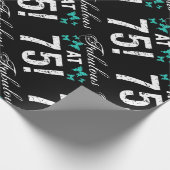 Fantastische 75e verjaardag voor haar cadeaupapier (Hoek)