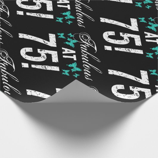 Fantastische 75e verjaardag voor haar cadeaupapier (Hoek)