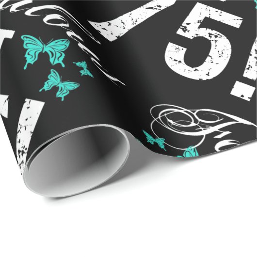 Fantastische 75e verjaardag voor haar cadeaupapier (Rol Hoek)