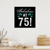 Fantastische 75e verjaardag voor haar poster (Keuken)