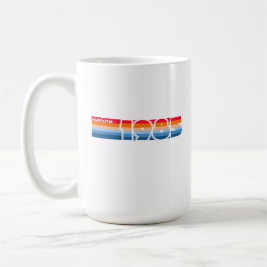 Fantastische '85 Retro Stripe Koffiemok (Links)