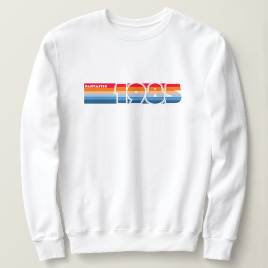 Fantastische '85 Retro Stripe Sweatshirts Trui (Design voorkant)