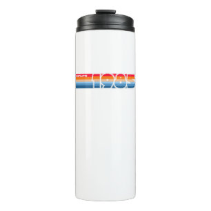 Fantastische '85 Retro Stripe Thermosbeker