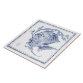 Fantastische aantrekkingskracht Art Nouveau Delft Tegeltje (Zijkant)