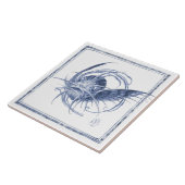 Fantastische aantrekkingskracht Art Nouveau Delft Tegeltje (Zijkant)