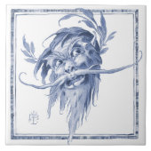 Fantastische aantrekkingskracht Art Nouveau Delft Tegeltje (Voorkant)