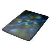 Fantastische Abstracte blauwe groene fractale kuns Badmat (Gekanteld)