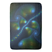 Fantastische Abstracte blauwe groene fractale kuns Badmat (Voorkant Verticaal)