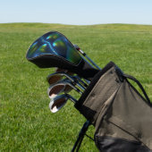 Fantastische Abstracte blauwe groene fractale kuns Golfheadcover (Insitu)