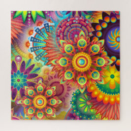 Fantastische Abstracte bloemen uitdagende cadeautj Legpuzzel
