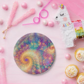 Fantastische Abstracte Fractal Vortex Art Papieren Bordje (Feest)