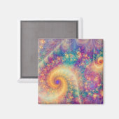Fantastische Abstracte Fractale Wervelingskunst Magneet (Voorkant / Achterkant)