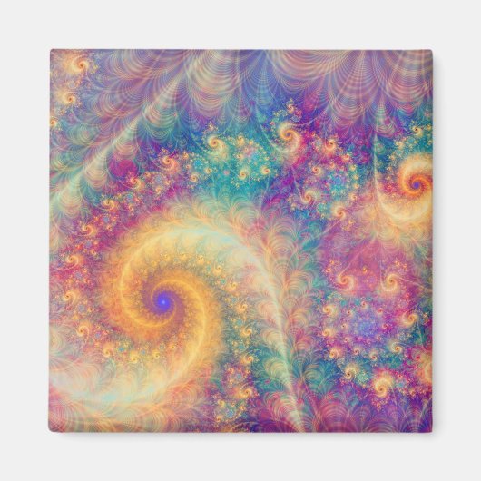 Fantastische Abstracte Fractale Wervelingskunst Magneet (Voorkant)
