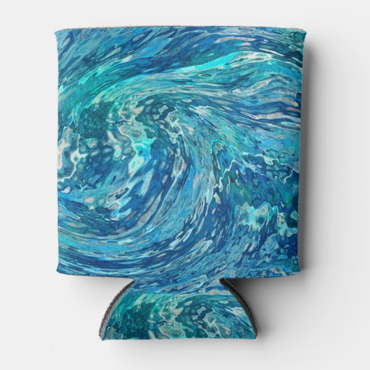 Fantastische Abstracte golf Blikjeskoeler (Voorkant)