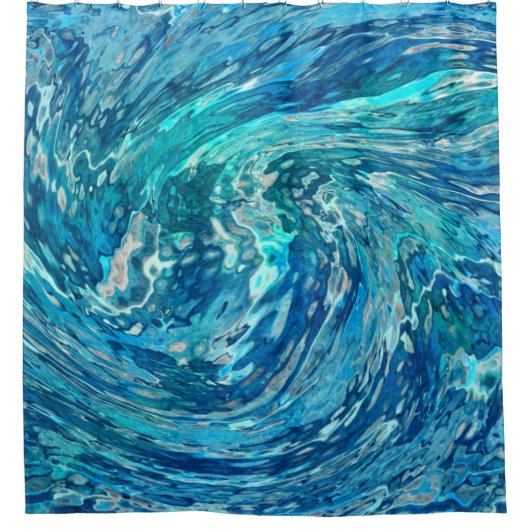 Fantastische abstracte golf douchegordijn (Voorkant)