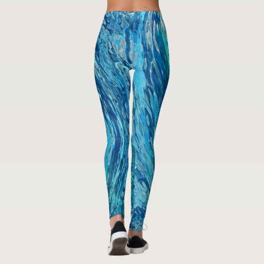 Fantastische Abstracte golf Leggings (Achterkant)