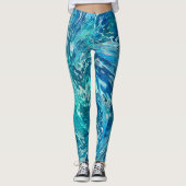 Fantastische Abstracte golf Leggings (Voorkant)