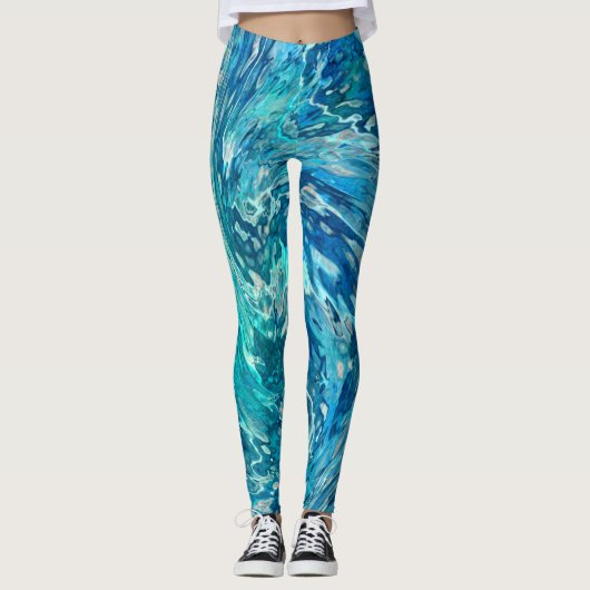 Fantastische Abstracte golf Leggings (Voorkant)