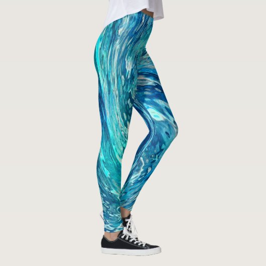 Fantastische Abstracte golf Leggings (Rechts)