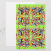 Fantastische Abstracte scrapbook, groenboek Briefpapier (Voorkant / Achterkant)