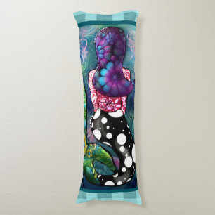 Fantastische Abstracte Zeemeermin Nautilus Teal Ze Lichaamskussen