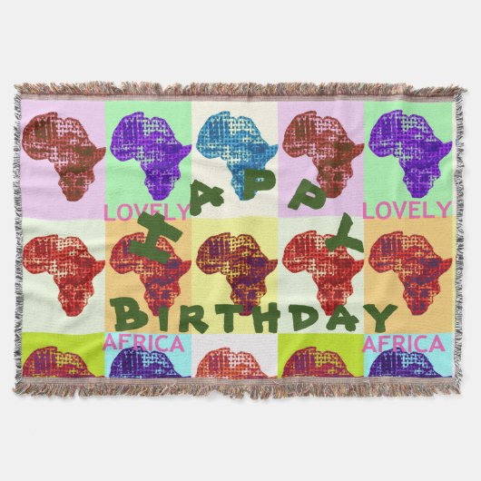Fantastische Afrikaanse gelukkige verjaardag Deken (Voorkant)