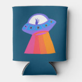 Fantastische Alien UFO-regenboog aangepast IT Blikjeskoeler (Voorkant)