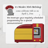 Fantastische art deco uitnodiging / aankondiging k (Voorkant / Achterkant)