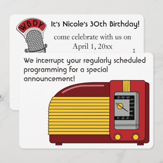 Fantastische art deco uitnodiging / aankondiging k (Voorkant / Achterkant)