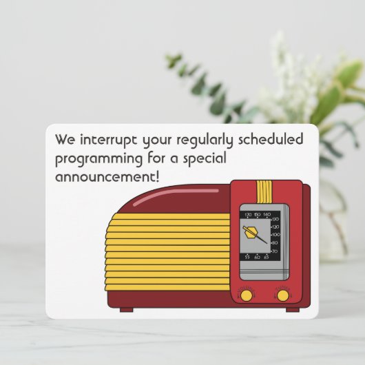 Fantastische art deco uitnodiging / aankondiging k (Staand voorkant)