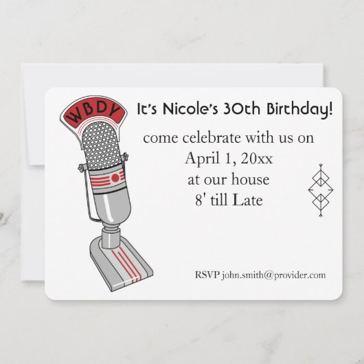 Fantastische art deco uitnodiging / aankondiging k (Achterkant)