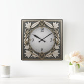 Fantastische Art Deco Vierkante Klok (Huis)