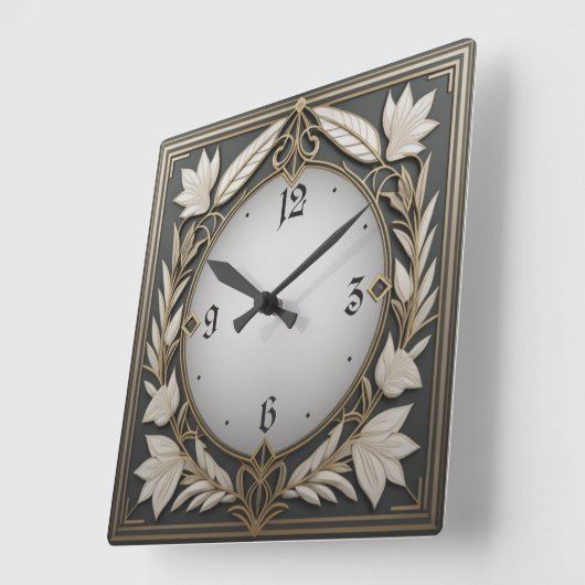 Fantastische Art Deco Vierkante Klok (Hoek)