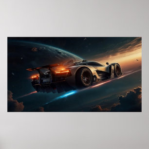 Fantastische auto over de hele wereld poster