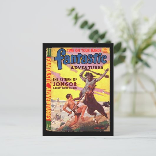 Fantastische avonturen v06 n02 (apr 1944)_Pulp Art Briefkaart (Staand voorkant)