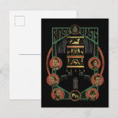 Fantastische balkruimte van vereiste grafisch briefkaart (Voorkant / Achterkant)