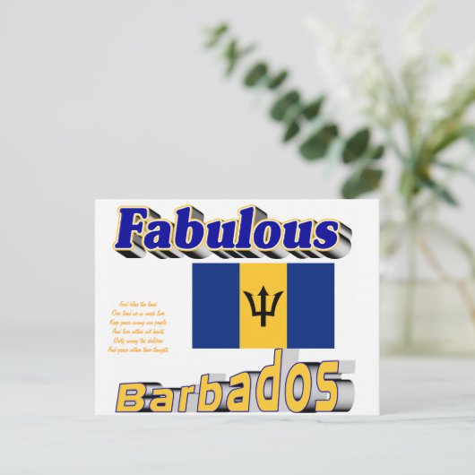 fantastische barbados briefkaart (Staand voorkant)