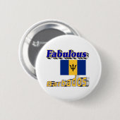 fantastische barbados ronde button 5,7 cm (Voorkant /achterkant)
