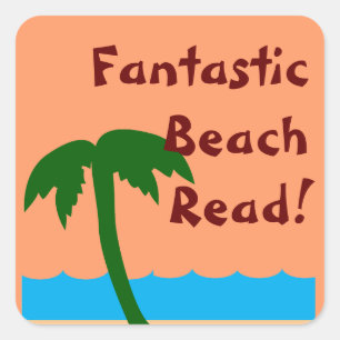 Fantastische Beach Read Promo Vierkante Sticker
