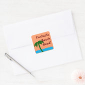 Fantastische Beach Read Promo Vierkante Sticker (Envelop)
