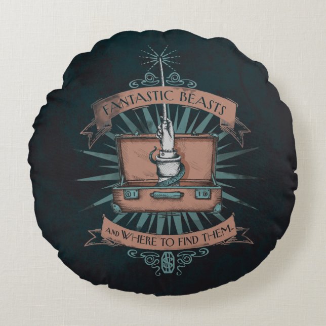 FANTASTISCHE BEASTEN EN WAAR ZE KUNNEN VINDEN™ ROND KUSSEN (Voorkant)