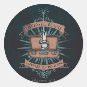 FANTASTISCHE BEASTEN EN WAAR ZE KUNNEN VINDEN™ RONDE STICKER
