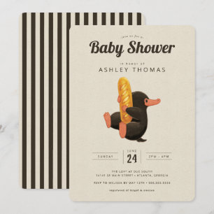 Fantastische beesten - NIFFLER Baby shower Invitat Kaart