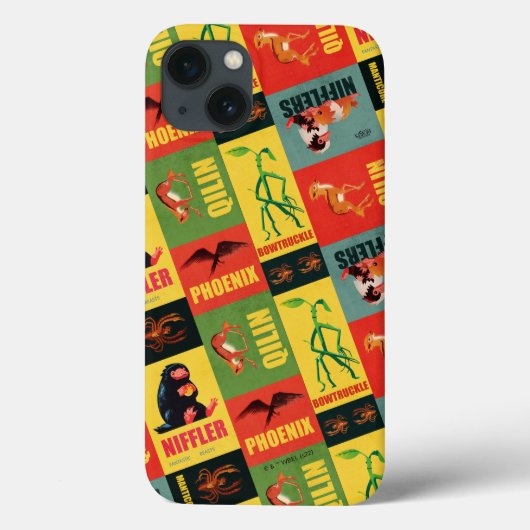 Fantastische Beesten Vintage Patroon Case-Mate iPhone Case (Achterkant)